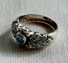 Size 5 Silpada Ring. Sterling Silver 925 Natural Topaz Gemstone Ring.