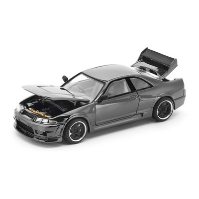 フールハウス 1/64 スカイライン GT-R R33 カーボンブラック Pop Race 1:64 Nissan Skyline R33 GT-R Dark Chrome Diecast Car
