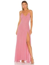 Michael Costello Janina Gown Mauve Slit Maxi Size S
