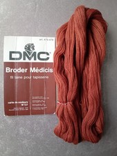 a hank of DMC Broder Medicis terracotta colour 100% wool yarn, never used