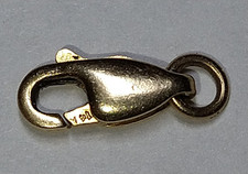 Solid 14k gold 11.8mm lobster clasp 0.9 grams