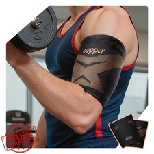 Copper Bicep Tendonitis Brace, 1 Pair, Compression Sleeve