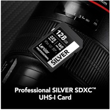 V30 Silver SD Card 128GB - 225 MB/s Read, 160 MB/s Write