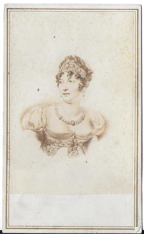 c1860s Cartes de Visite Photograph of Caroline Bonaparte – Queen of Naples 