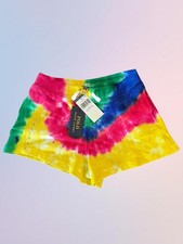 NWT Polo Ralph Lauren Tie-Dye Girls Cotton Shorts SZ L12-14, Vibrant Colors NEW 