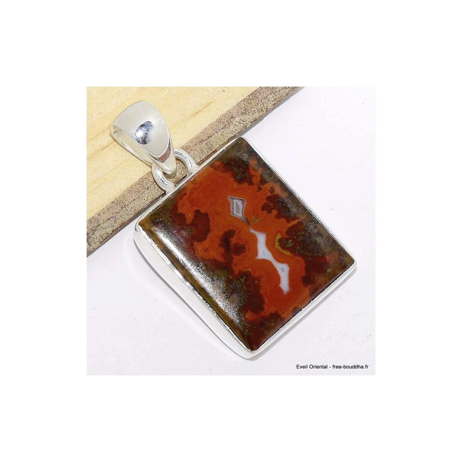 Pendentif en Agate Seam du Maroc, bijou naturel pour femme pour le quotidien