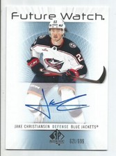 2022-23 SP Authentic Jake Christiansen Retro Future Watch Auto 621/699