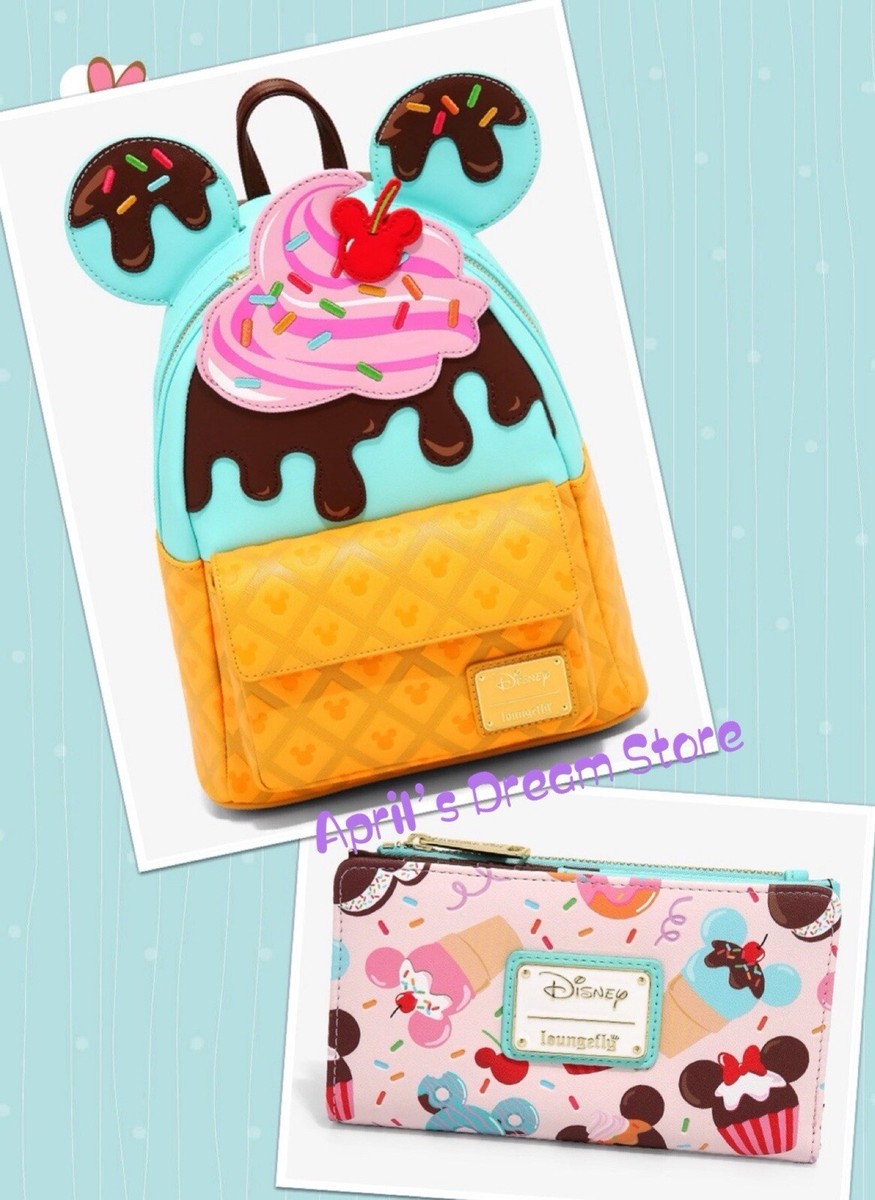Loungefly Mickey Mouse Sundae & Treats Dessert Mini Backpack  display picture 2
