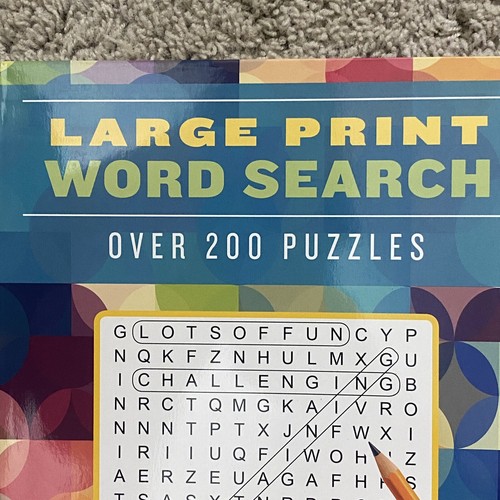 Word Search Book Hard Bound Large Print Easy To Read 200 Puzzles 8"x11” - Picture 3 of 11