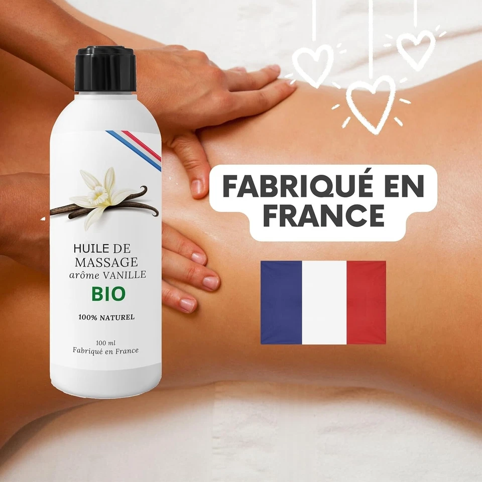 Huile de Massage Comestible Érotique Sensuel Chauffante Relaxante BIO Professio - Photo 4/4