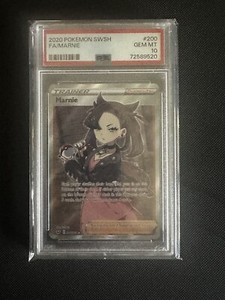 2020 POKEMON SWORD & SHIELD 200 FULL ART/MARNIE PSA 10