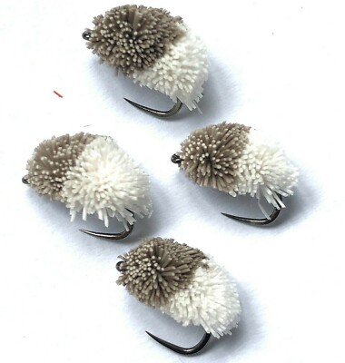 4, 6, 8,12 Karpfenangeln Fliegen GRAU & WEISS Keks Brot Flocke BARBED oder BARBLESS