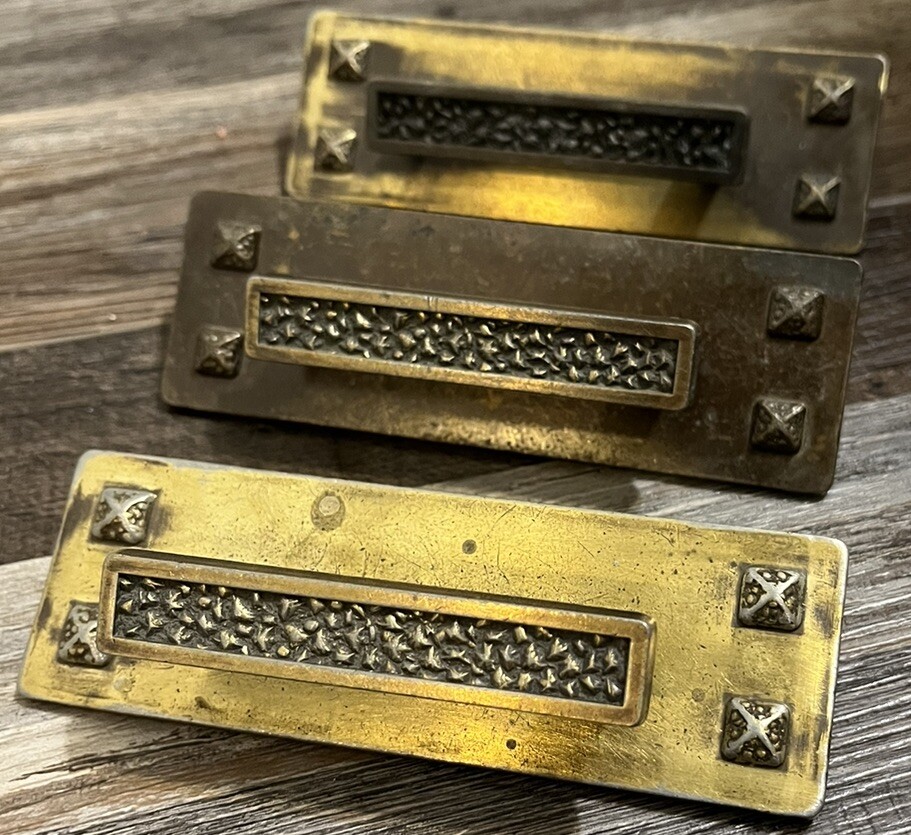 Antique Hardware Vintage Arts & Crafts Mission Drawer Pulls 2 1/4” Centers