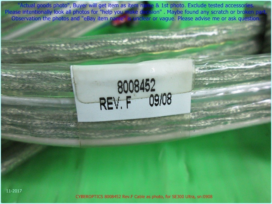 CYBEROPTICS 8008452 Rev.F Cable as photo, for SE300 Ultra sn
