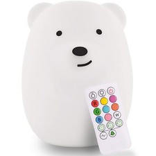 LumiPets Cute Animal Silicone Baby Night Light with Touch Sensor - Portable