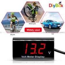 Digital 0.56" Red LED Panel Voltmeter DC 12V IPX6 Waterproof Volt Meter For Car