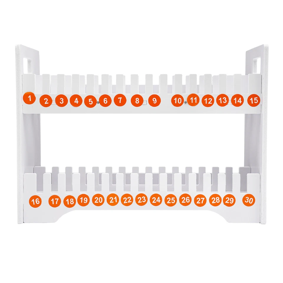 Caja de almacenamiento organizadora de escritorio con soporte para teléfono celular de madera de 30 rejillas para aula fuera Foto 3 de 4