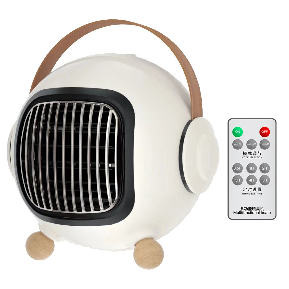 800W Mini Electric Heater 220V 3-Speed Temperature Timer Heater Cordless  Bottle