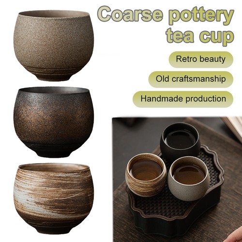 2x80ML Japanese Style Teacup Water Cup Stoneware Ceramic Hand-painted Kungfu Cup - Picture 3 of 23