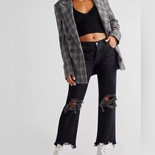 NWT Free People Maggie Mid-Rise Straight-Leg Jeans Size 25