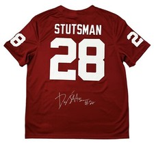 DANNY STUTSMAN SIGNED JERSEY CRIMSON JORDAN OKLAHOMA SOONERS BECKETT COA