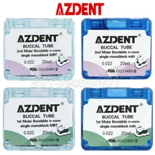 80pcs Dental Orthodontic Bondable Single Buccal Tubes MBT Roth 022 1st 2nd Molar