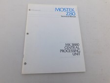Vintage 1977 MOSTEK Z80 Microcomputer Devices Technical Manual MK3880 CPU