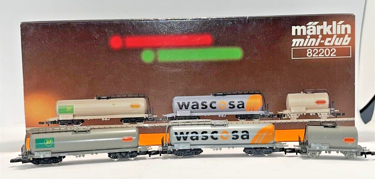 Z Scale Marklin 82202 Set Of 3 Tank Cars BP & Wascosa Original Box
