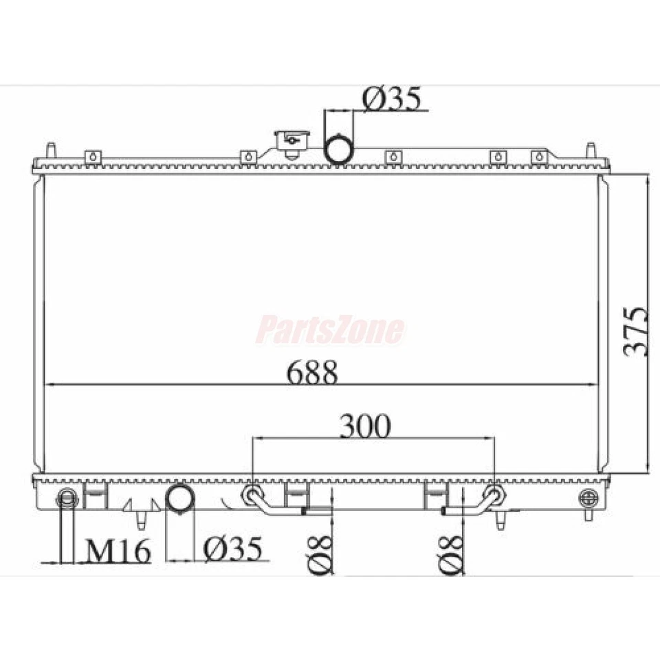 Radiator Fit for Mitsubishi Lancer CH CG CS 2.4L 4Cyl 2003-2007 Automatic Manual - image 2 of 4