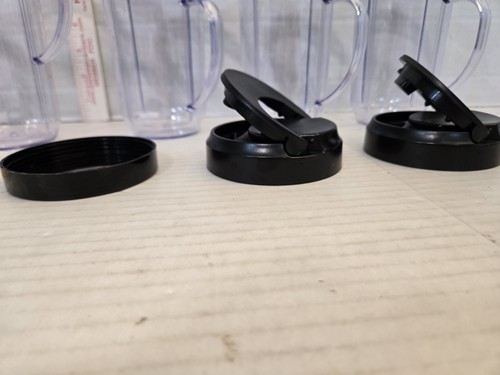 NEW Magic Bullet Blender Mugs Cups Lip Rings & Lids Replacement FREE SHIPPING - Picture 6 of 8