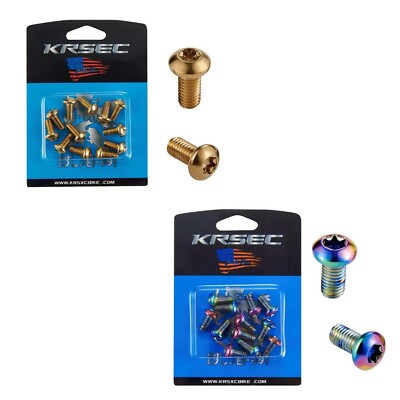 FAHRRAD SCHEIBENBREMSE ROTORSCHRAUBEN GOLD RAINBOW SCHRAUBEN T25 M5 10MM 12 STÜCK TORX KRSEC MTB