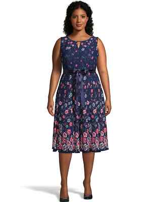 24A18 Just My Size 11920 Maria Gabrielle Women's Sleeveless Dress 4X Navy