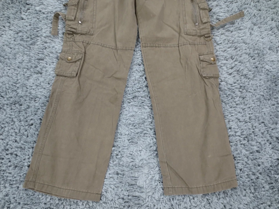 Pantalones Cocoa Lisa Para Hombre 34x31 Verde 100% Algodón Carga Paracaidista Militar Calle Foto 2 de 4