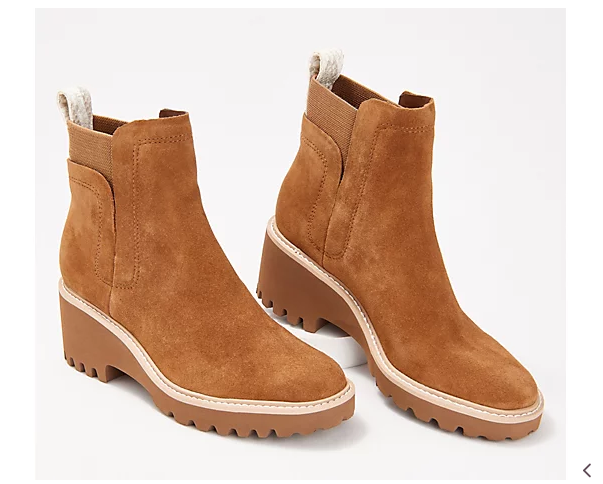 Dolce Vita Huey H20 Womens Shoes Brown Leather WATERPROOF Ankle Bootie