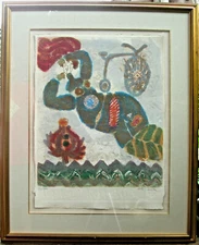 Theo Tobiasse (1927-2012) Framed Carborundum Print Bellerophon XIV/XXV Signed