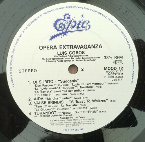 RPO, LSO & Chorus Of Royal Opera House "Luis Cobos: Opera Extravaganza" LP EX/NM - Bild 9 von 11