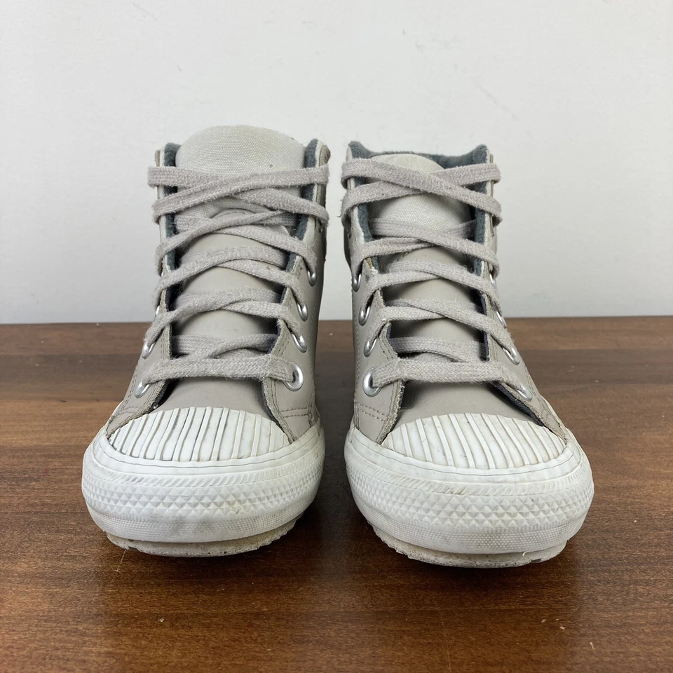 匡威 CONVERSE Chuck Taylor 儿童伯克希尔靴鞋 灰色 2 码 反气候 — 第 3/4 张图片