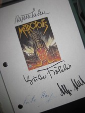 Metropolis 1927 Signed Film Script X4 transcript Brigitte Helm Fritz Rasp repint