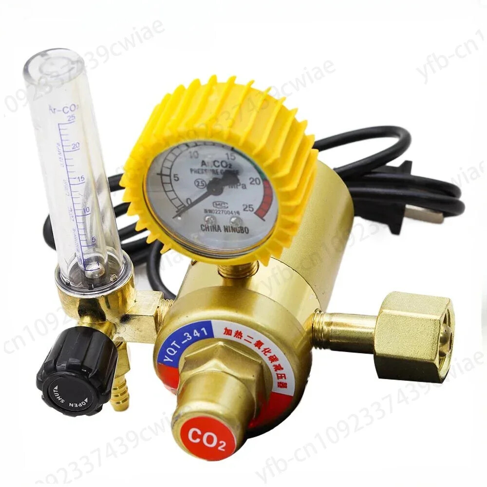 36/110/220V CO2 Pressure Regulator Carbon Dioxide Pressure Reducer Heated