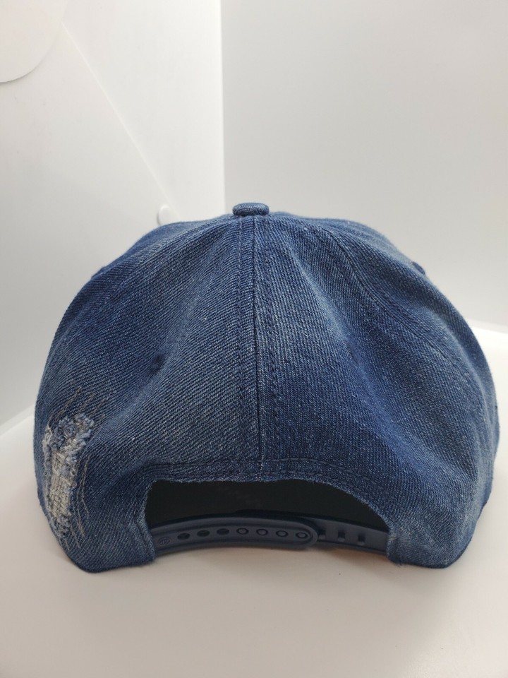 LA Galaxy Soccer Distressed Denim '47 Captain Snapback Hat Cap Los
