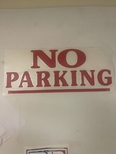 NO PARKING decal