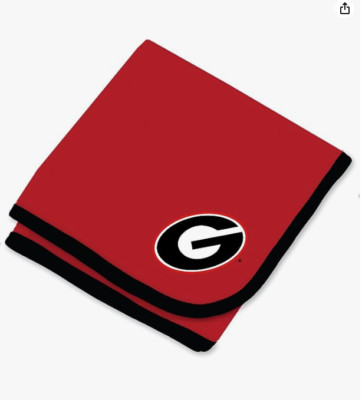 NEW Two Feet Ahead NCAA Georgia Bulldogs Infant Blanket, One Size, Red/Black