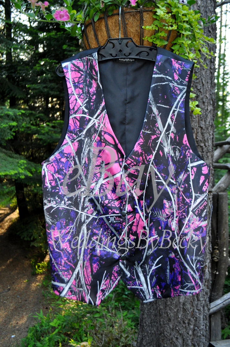 NEW SATIN Muddy Girl Camo Wedding Vest/MAN's Custom-  Sizes-S,M,L,XL,2X,3X,4X | eBay