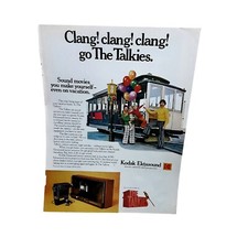 1974 Kodak Ektasound Movie Camera Trolley Car Print Ad vintage 70s