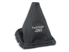 PARA NISSAN PATHFINDER R51 05-09 CAMBIO DE MARCHAS POLAINA BORDADO MARCO GRIS 180mm