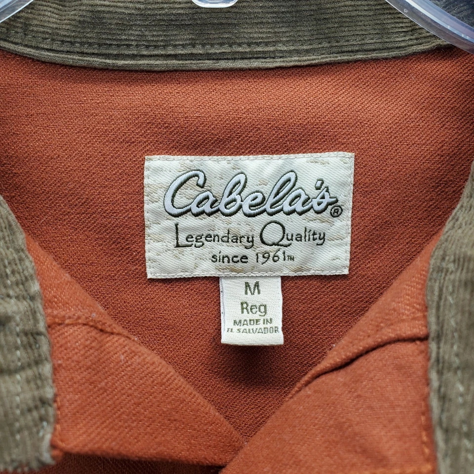 Cabela's Casual Shirt Mens M Brown Flap Pocket Long Sleeve Collared Button Down - Image 4 of 4