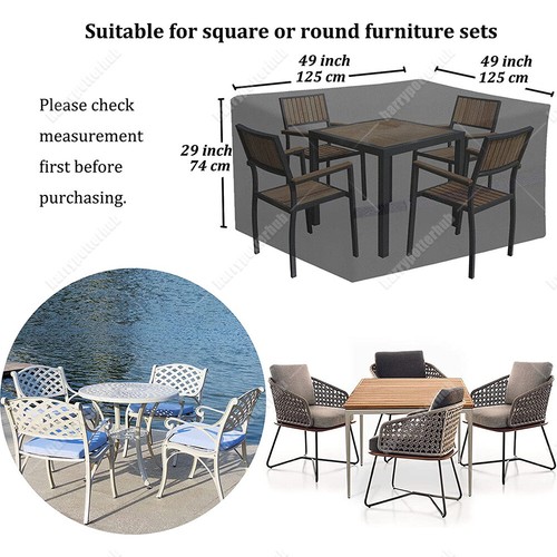 Heavy Duty Waterproof Garden Patio Furniture Cover for Rattan Table Cube Outdoor - Picture 32 of 568