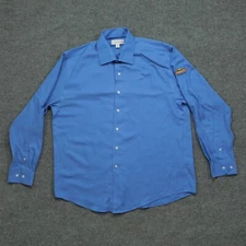 Cutter & Buck Shirt Mens XL Blue Button Up Johnsonville Sausage Dress