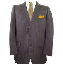 Brioni Roman Style Mens Wool Brown Striped Italian Blazer Jacket Sport Coat 40 R