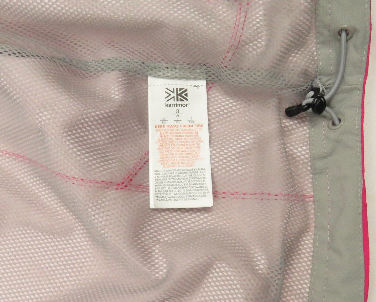NWOT Karrimor Weathertite Waterproof Pink Womens Hooded Full Zip